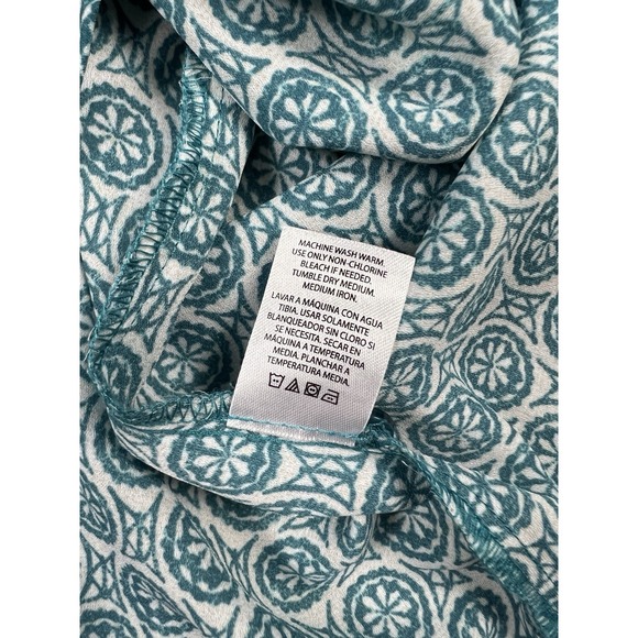 Terra & Sky Top Womens 1X Green‎ Button Up Long Sleeve Polyester Casual - Picture 13 of 14